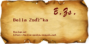 Bella Zsóka névjegykártya